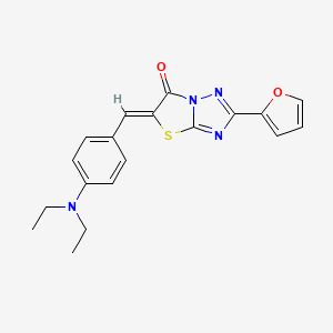 (5Z)-5-[4-(diethylamino)benzylidene]-2-(furan-2-yl)[1,3]thiazolo[3,2-b][1,2,4]triazol-6(5H)-one