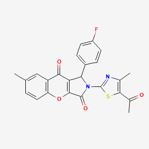 2-(5-Acetyl-4-methyl-1,3-thiazol-2-yl)-1-(4-fluorophenyl)-7-methyl-1,2-dihydrochromeno[2,3-c]pyrrole-3,9-dione