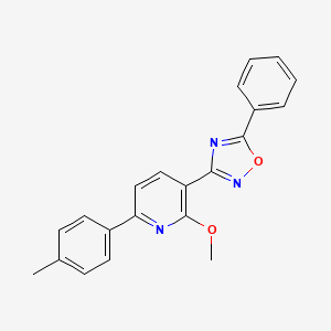 2-Methoxy-6-(4-methylphenyl)-3-(5-phenyl-1,2,4-oxadiazol-3-yl)pyridine