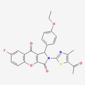 2-(5-Acetyl-4-methyl-1,3-thiazol-2-yl)-1-(4-ethoxyphenyl)-7-fluoro-1,2-dihydrochromeno[2,3-c]pyrrole-3,9-dione