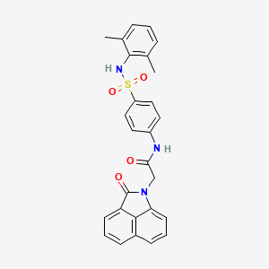 molecular formula C27H23N3O4S B11581434 N-{4-[(2,6-dimethylphenyl)sulfamoyl]phenyl}-2-(2-oxobenzo[cd]indol-1(2H)-yl)acetamide 