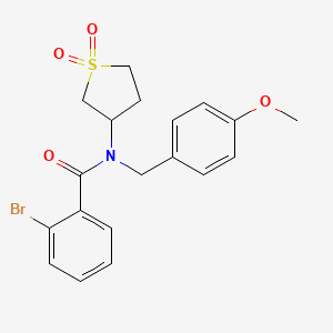 molecular formula C19H20BrNO4S B11581438 2-bromo-N-(1,1-dioxidotetrahydrothiophen-3-yl)-N-(4-methoxybenzyl)benzamide 