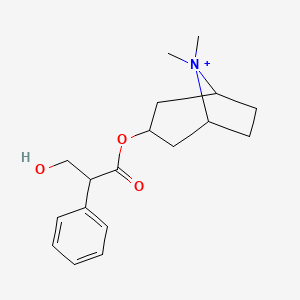 molecular formula C18H26NO3+ B11581444 3-[(3-Hydroxy-2-phenylpropanoyl)oxy]-8,8-dimethyl-8-azoniabicyclo[3.2.1]octane CAS No. 6912-76-1