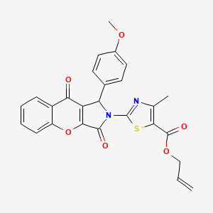 molecular formula C26H20N2O6S B11581457 prop-2-en-1-yl 2-[1-(4-methoxyphenyl)-3,9-dioxo-3,9-dihydrochromeno[2,3-c]pyrrol-2(1H)-yl]-4-methyl-1,3-thiazole-5-carboxylate 