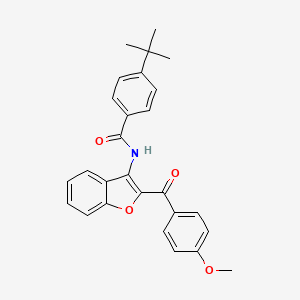 molecular formula C27H25NO4 B11581475 4-tert-butyl-N-[2-(4-methoxybenzoyl)-1-benzofuran-3-yl]benzamide 