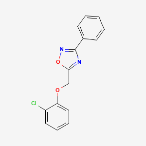 molecular formula C15H11ClN2O2 B11581481 5-[(2-Chlorophenoxy)methyl]-3-phenyl-1,2,4-oxadiazole 