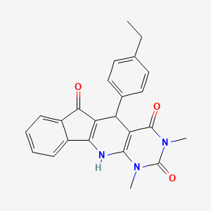 molecular formula C24H21N3O3 B11581489 2-(4-ethylphenyl)-5,7-dimethyl-5,7,9-triazatetracyclo[8.7.0.03,8.011,16]heptadeca-1(10),3(8),11,13,15-pentaene-4,6,17-trione 