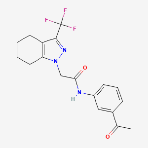 N-(3-acetylphenyl)-2-[3-(trifluoromethyl)-4,5,6,7-tetrahydro-1H-indazol-1-yl]acetamide