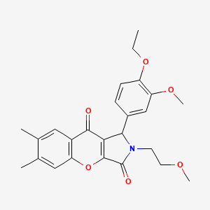 1-(4-Ethoxy-3-methoxyphenyl)-2-(2-methoxyethyl)-6,7-dimethyl-1,2-dihydrochromeno[2,3-c]pyrrole-3,9-dione