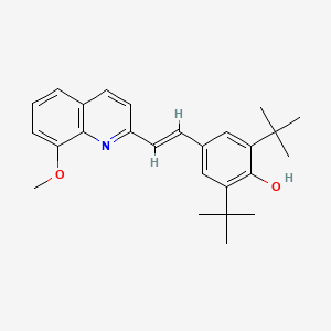 2,6-di-tert-butyl-4-[(E)-2-(8-methoxyquinolin-2-yl)ethenyl]phenol