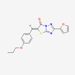 molecular formula C18H15N3O3S B11581520 (5Z)-2-(furan-2-yl)-5-(4-propoxybenzylidene)[1,3]thiazolo[3,2-b][1,2,4]triazol-6(5H)-one 