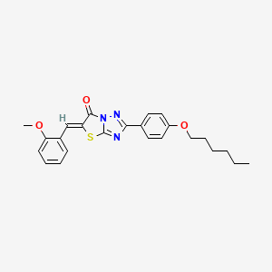 (5Z)-2-[4-(hexyloxy)phenyl]-5-(2-methoxybenzylidene)[1,3]thiazolo[3,2-b][1,2,4]triazol-6(5H)-one