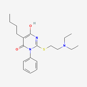 5-butyl-2-{[2-(diethylamino)ethyl]sulfanyl}-6-hydroxy-3-phenylpyrimidin-4(3H)-one