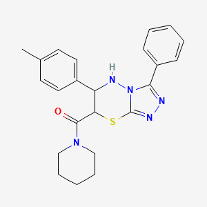 [6-(4-methylphenyl)-3-phenyl-6,7-dihydro-5H-[1,2,4]triazolo[3,4-b][1,3,4]thiadiazin-7-yl](piperidin-1-yl)methanone