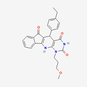 2-(4-ethylphenyl)-7-(3-methoxypropyl)-5,7,9-triazatetracyclo[8.7.0.03,8.011,16]heptadeca-1(10),3(8),11,13,15-pentaene-4,6,17-trione