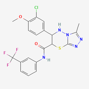 6-(3-chloro-4-methoxyphenyl)-3-methyl-N-[3-(trifluoromethyl)phenyl]-6,7-dihydro-5H-[1,2,4]triazolo[3,4-b][1,3,4]thiadiazine-7-carboxamide