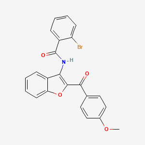 2-bromo-N-[2-(4-methoxybenzoyl)-1-benzofuran-3-yl]benzamide