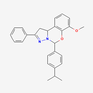 molecular formula C26H26N2O2 B11581753 5-(4-Isopropylphenyl)-7-methoxy-2-phenyl-1,10b-dihydropyrazolo[1,5-c][1,3]benzoxazine 