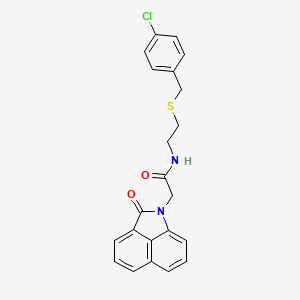 N-{2-[(4-chlorobenzyl)sulfanyl]ethyl}-2-(2-oxobenzo[cd]indol-1(2H)-yl)acetamide