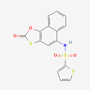 molecular formula C15H9NO4S3 B11581777 N-(2-oxonaphtho[2,1-d][1,3]oxathiol-5-yl)thiophene-2-sulfonamide 