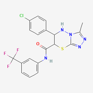 6-(4-chlorophenyl)-3-methyl-N-[3-(trifluoromethyl)phenyl]-6,7-dihydro-5H-[1,2,4]triazolo[3,4-b][1,3,4]thiadiazine-7-carboxamide