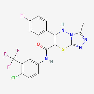 N-[4-chloro-3-(trifluoromethyl)phenyl]-6-(4-fluorophenyl)-3-methyl-6,7-dihydro-5H-[1,2,4]triazolo[3,4-b][1,3,4]thiadiazine-7-carboxamide