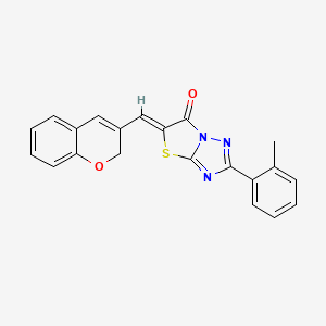 (5Z)-5-(2H-chromen-3-ylmethylene)-2-(2-methylphenyl)[1,3]thiazolo[3,2-b][1,2,4]triazol-6(5H)-one