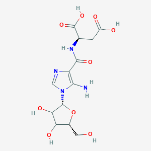 molecular formula C₁₃H₁₆N₄Na₂O₉ B1158186 N-Succinyl-5-aminoimidazole-4-carboxamide ribose disodium salt 