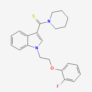 molecular formula C22H23FN2OS B11581861 {1-[2-(2-fluorophenoxy)ethyl]-1H-indol-3-yl}(piperidin-1-yl)methanethione 