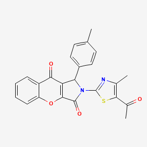 2-(5-Acetyl-4-methyl-1,3-thiazol-2-yl)-1-(4-methylphenyl)-1,2-dihydrochromeno[2,3-c]pyrrole-3,9-dione