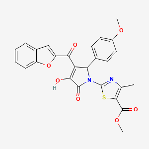 methyl 2-[3-(1-benzofuran-2-ylcarbonyl)-4-hydroxy-2-(4-methoxyphenyl)-5-oxo-2,5-dihydro-1H-pyrrol-1-yl]-4-methyl-1,3-thiazole-5-carboxylate