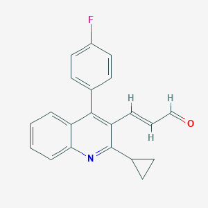 molecular formula C21H16FNO B115819 (E)-3-(2-Cyclopropyl-4-(4-fluorophenyl)quinolin-3-yl)acrylaldehyde CAS No. 148901-68-2