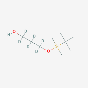 molecular formula C₉H₁₆D₆O₂Si B1158190 3-[[(1,1-Dimethylethyl)dimethylsilyl]oxy]-1-propanol-d6 