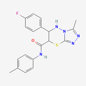 molecular formula C19H18FN5OS B11581903 6-(4-fluorophenyl)-3-methyl-N-(4-methylphenyl)-6,7-dihydro-5H-[1,2,4]triazolo[3,4-b][1,3,4]thiadiazine-7-carboxamide 