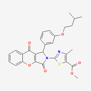 methyl 4-methyl-2-{1-[3-(3-methylbutoxy)phenyl]-3,9-dioxo-3,9-dihydrochromeno[2,3-c]pyrrol-2(1H)-yl}-1,3-thiazole-5-carboxylate