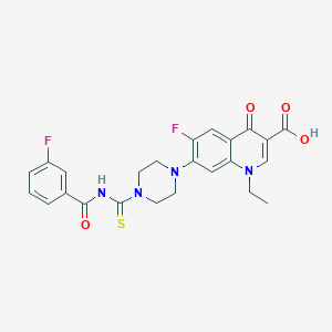 molecular formula C24H22F2N4O4S B11581920 1-Ethyl-6-fluoro-7-[4-[(3-fluorobenzoyl)carbamothioyl]piperazin-1-yl]-4-oxoquinoline-3-carboxylic acid 