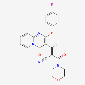 (2E)-3-[2-(4-fluorophenoxy)-9-methyl-4-oxo-4H-pyrido[1,2-a]pyrimidin-3-yl]-2-(morpholin-4-ylcarbonyl)prop-2-enenitrile