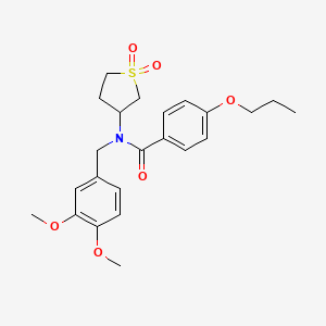 N-(3,4-dimethoxybenzyl)-N-(1,1-dioxidotetrahydrothiophen-3-yl)-4-propoxybenzamide