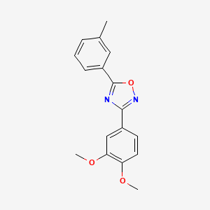 molecular formula C17H16N2O3 B11581992 3-(3,4-Dimethoxyphenyl)-5-(3-methylphenyl)-1,2,4-oxadiazole 