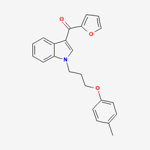 molecular formula C23H21NO3 B11582012 furan-2-yl{1-[3-(4-methylphenoxy)propyl]-1H-indol-3-yl}methanone 