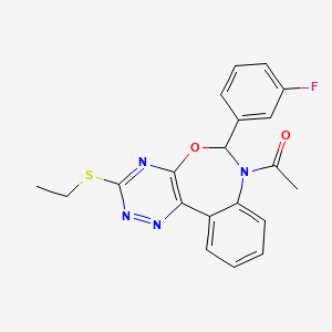 1-[3-(ethylsulfanyl)-6-(3-fluorophenyl)[1,2,4]triazino[5,6-d][3,1]benzoxazepin-7(6H)-yl]ethanone