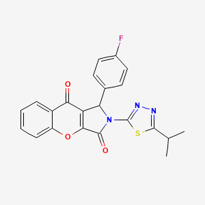 1-(4-Fluorophenyl)-2-[5-(propan-2-yl)-1,3,4-thiadiazol-2-yl]-1,2-dihydrochromeno[2,3-c]pyrrole-3,9-dione