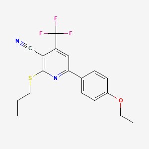 6-(4-Ethoxyphenyl)-2-(propylsulfanyl)-4-(trifluoromethyl)pyridine-3-carbonitrile