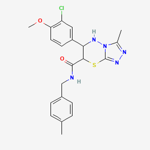 6-(3-chloro-4-methoxyphenyl)-3-methyl-N-(4-methylbenzyl)-6,7-dihydro-5H-[1,2,4]triazolo[3,4-b][1,3,4]thiadiazine-7-carboxamide