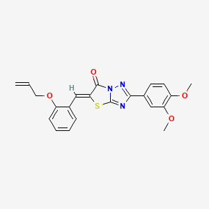 molecular formula C22H19N3O4S B11582123 (5Z)-5-[2-(allyloxy)benzylidene]-2-(3,4-dimethoxyphenyl)[1,3]thiazolo[3,2-b][1,2,4]triazol-6(5H)-one 