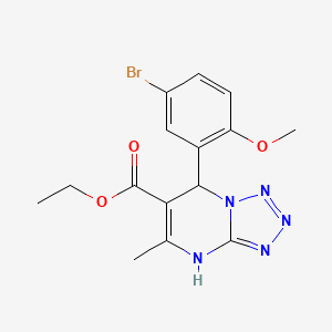 Ethyl 7-(5-bromo-2-methoxyphenyl)-5-methyl-4,7-dihydrotetrazolo[1,5-a]pyrimidine-6-carboxylate