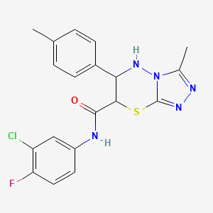 N-(3-chloro-4-fluorophenyl)-3-methyl-6-(4-methylphenyl)-6,7-dihydro-5H-[1,2,4]triazolo[3,4-b][1,3,4]thiadiazine-7-carboxamide