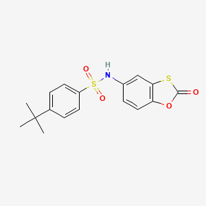 molecular formula C17H17NO4S2 B11582171 4-(tert-butyl)-N-(2-oxobenzo[d][1,3]oxathiol-5-yl)benzenesulfonamide 