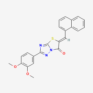 molecular formula C23H17N3O3S B11582181 (5Z)-2-(3,4-dimethoxyphenyl)-5-(1-naphthylmethylene)[1,3]thiazolo[3,2-b][1,2,4]triazol-6(5H)-one 