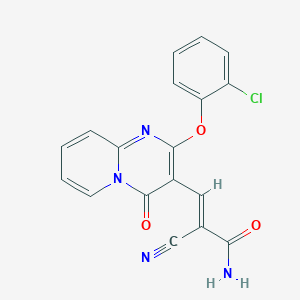 (2E)-3-[2-(2-chlorophenoxy)-4-oxo-4H-pyrido[1,2-a]pyrimidin-3-yl]-2-cyanoprop-2-enamide